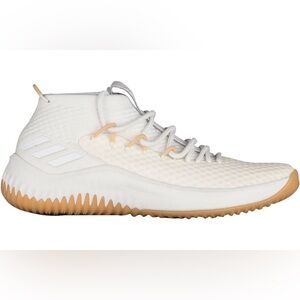 Adidas - Dame 4 "Un-Dyed" White Running High Top Sneakers - Men's US sz 6.5